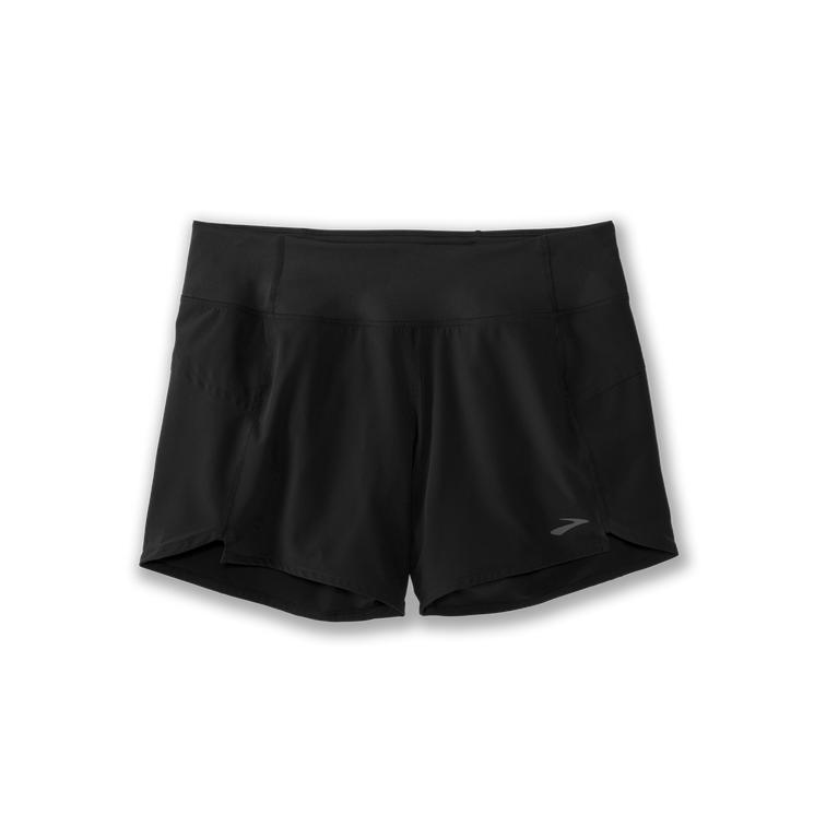 Brooks CHASER 5 Running Shorts Womens Outlet - Black (MHU790158)